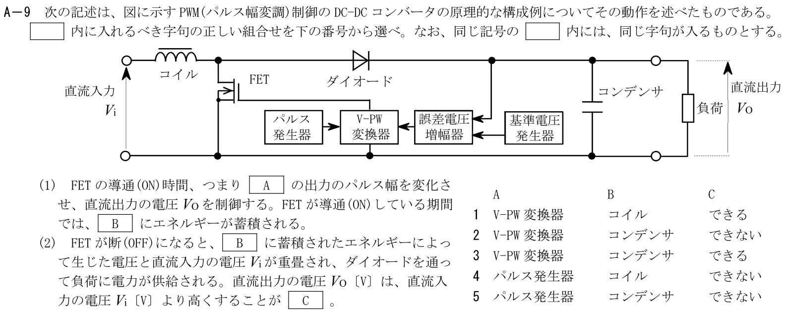 一陸技工学A令和5年01月期第2回A09